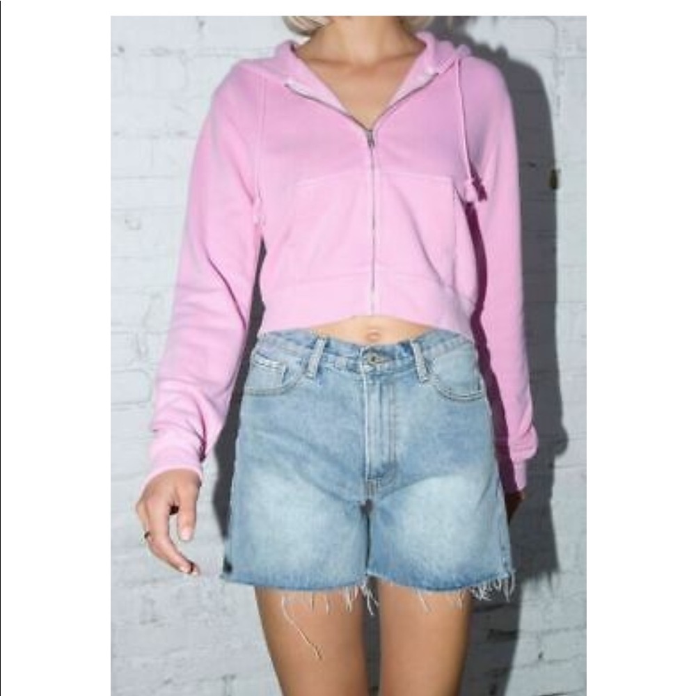 Brandy Melville Bubblegum Pink Crystal Hoodie